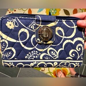 Vera Bradley Navy and Cream Swirl Wallet